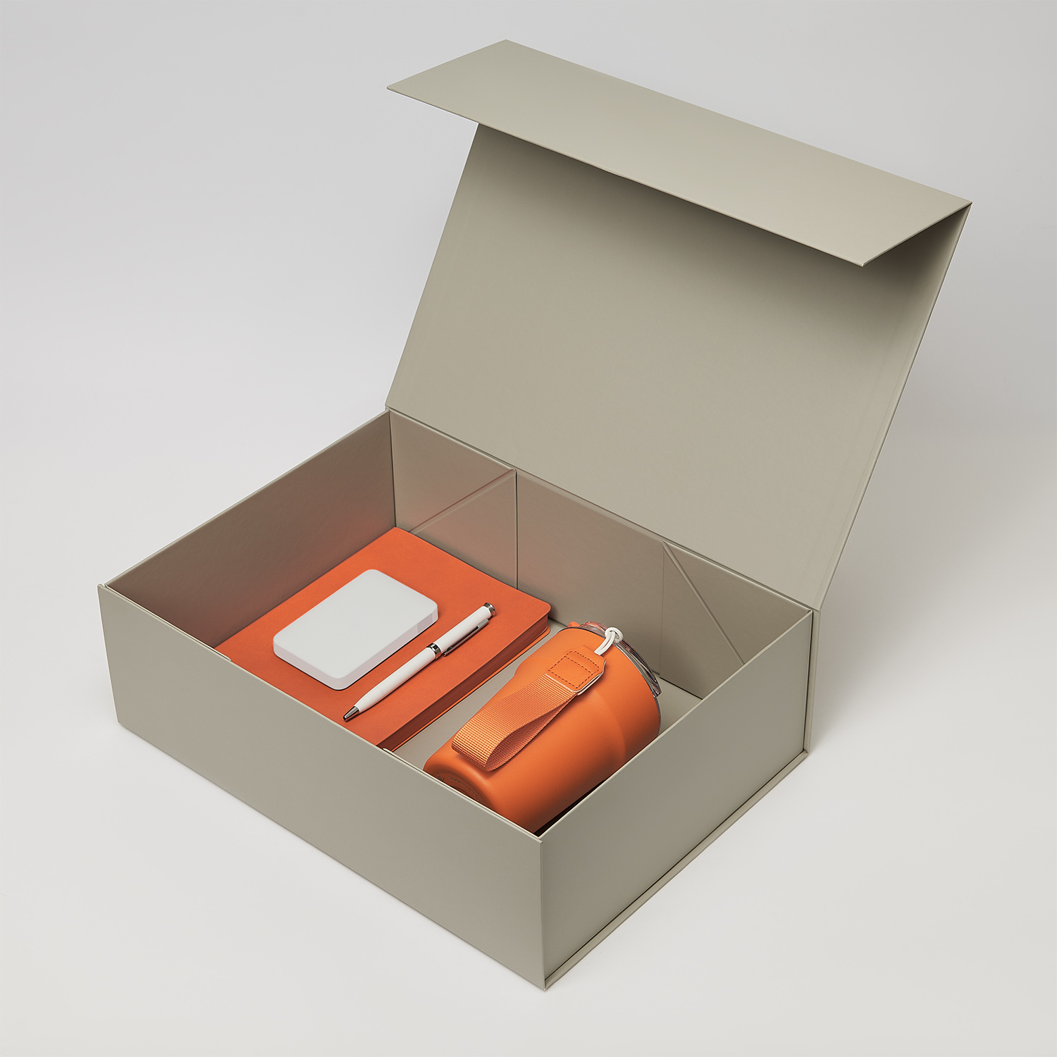 Подарочный набор Монако (Monaco), оранжевый (термокружка, аккумулятор, ежедневник, ручка) для бизнеса