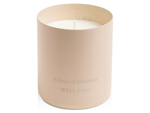 Ароматическая свеча Wellmark "Echoes of Kindness"- Ecru бежевый для бизнеса