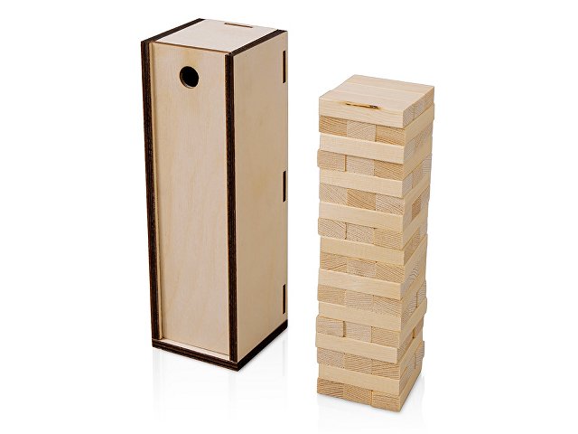 Настольная игра из дерева "Башня" в деревянной коробке для бизнеса