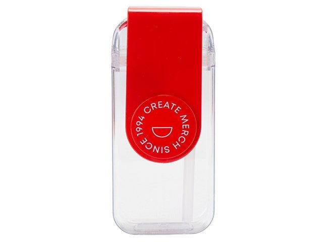 Бутылка для воды JUICY DRINK BOX, красный (тампопечать) для бизнеса