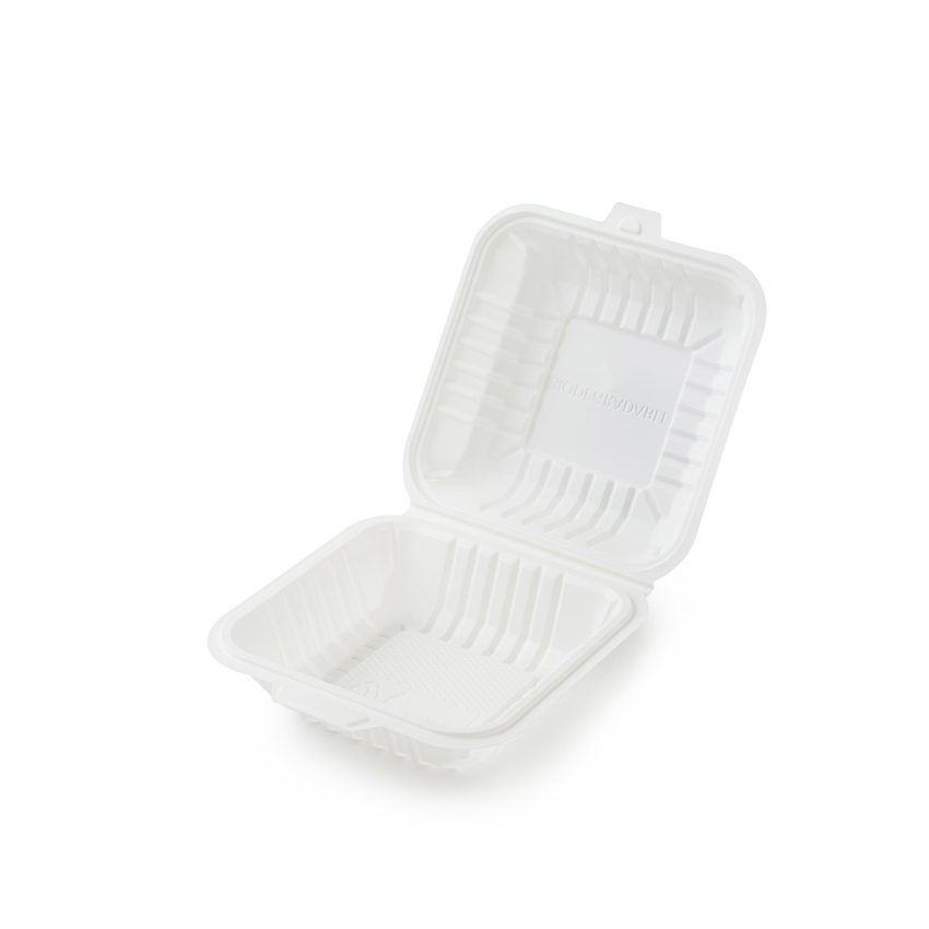 Контейнер для гамбургера из кукурузного крахмала, 6 дюймов  (15 см) для бизнеса