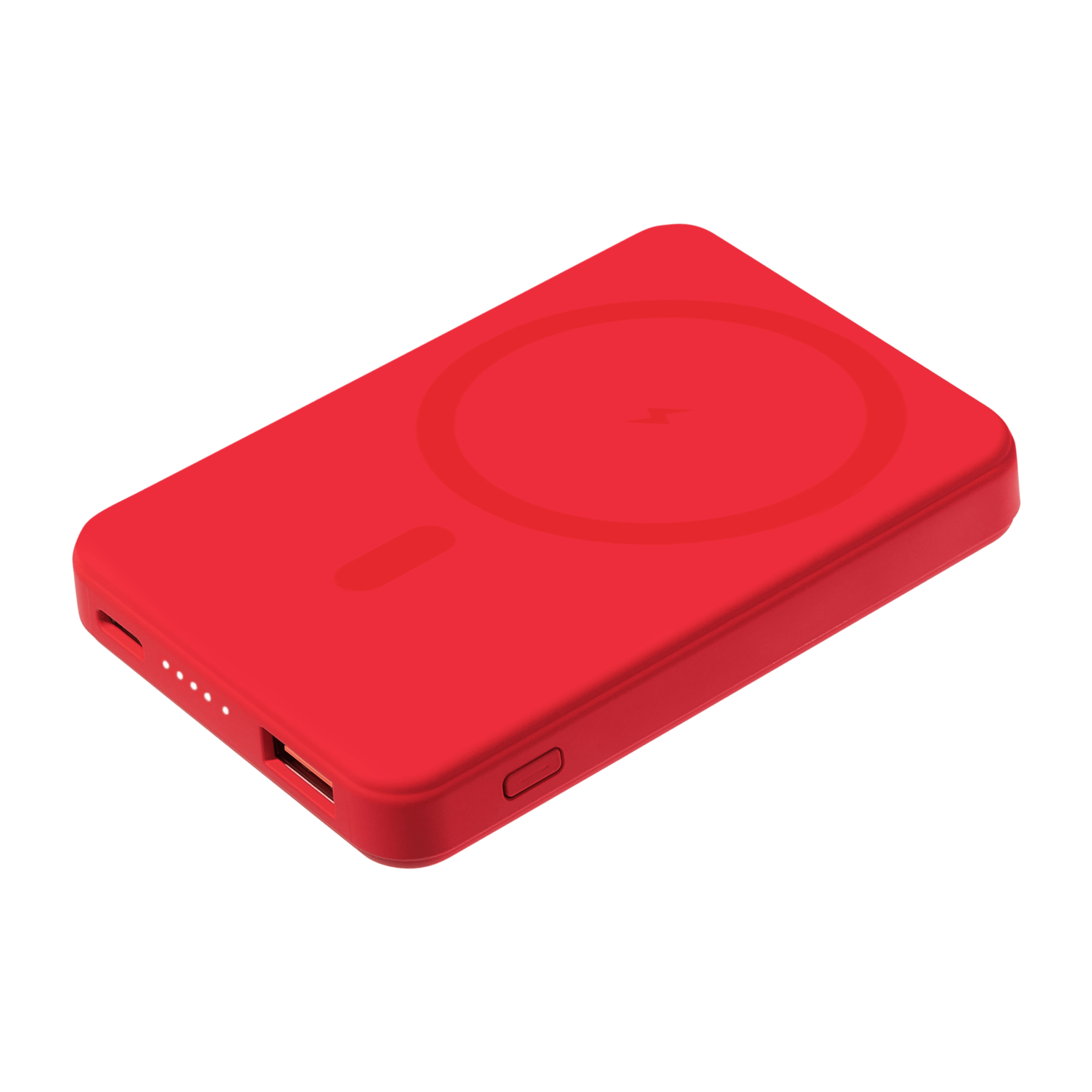 Внешний аккумулятор Ларго PD (Largo PD) 5000mAh с функцией беспроводной зарядки 15W, красный для бизнеса