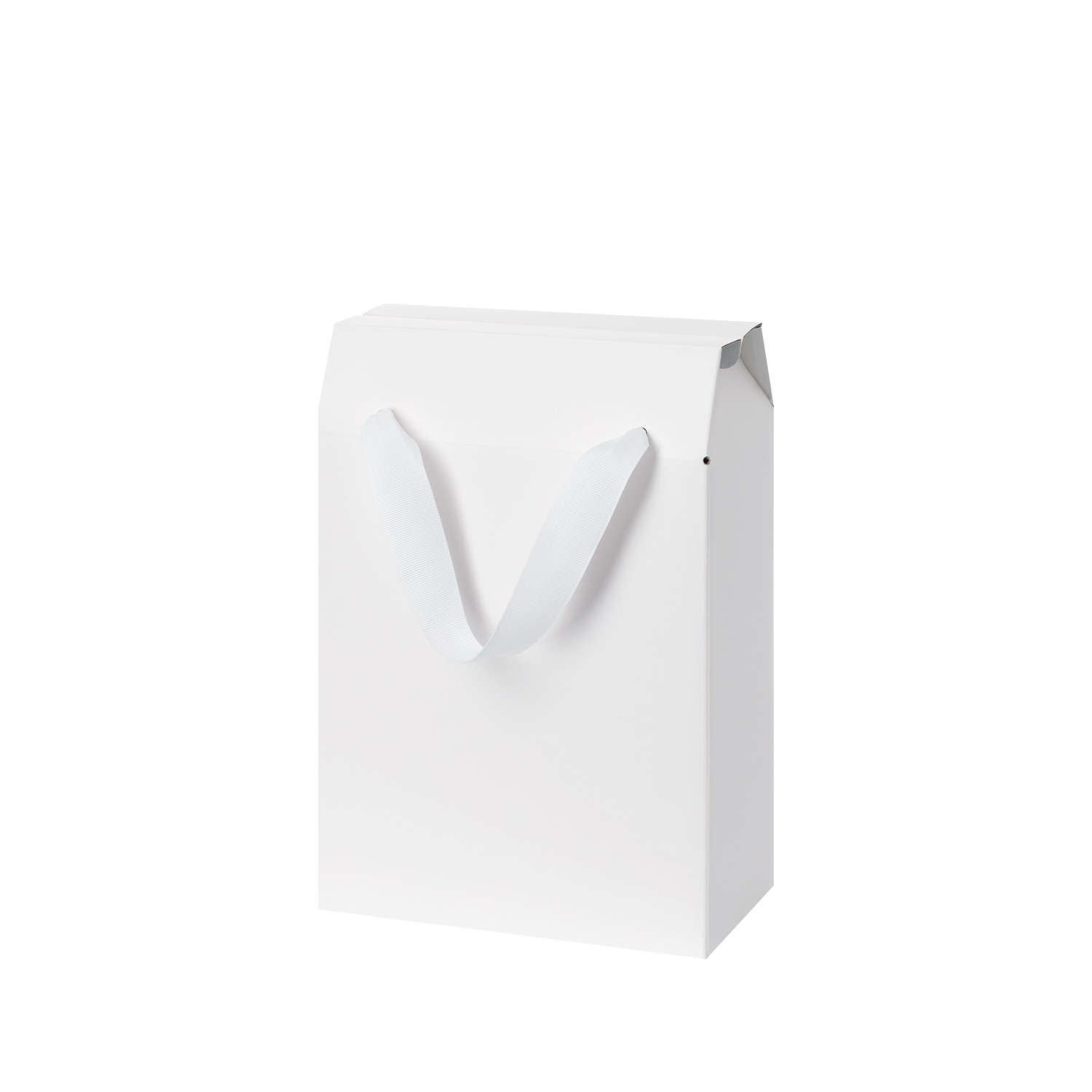 Подарочная коробка-пакет универсальная малая, белая для бизнеса