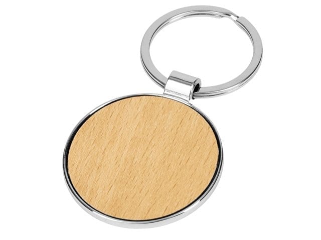 Брелок из бамбука круглой формы, "Circle" для бизнеса