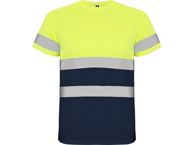 Футболка "Delta" мужская, нэйви/неоновый желтый