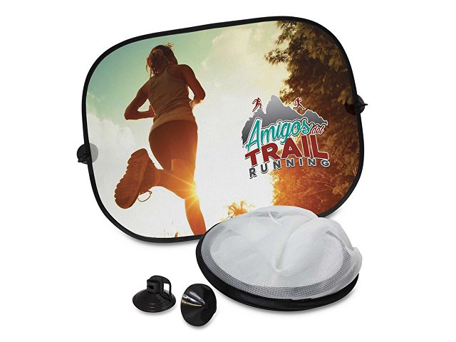 Комплект из 2-х автомобильных солнцезащитных экранов с возможностью полноцветной печати для бизнеса