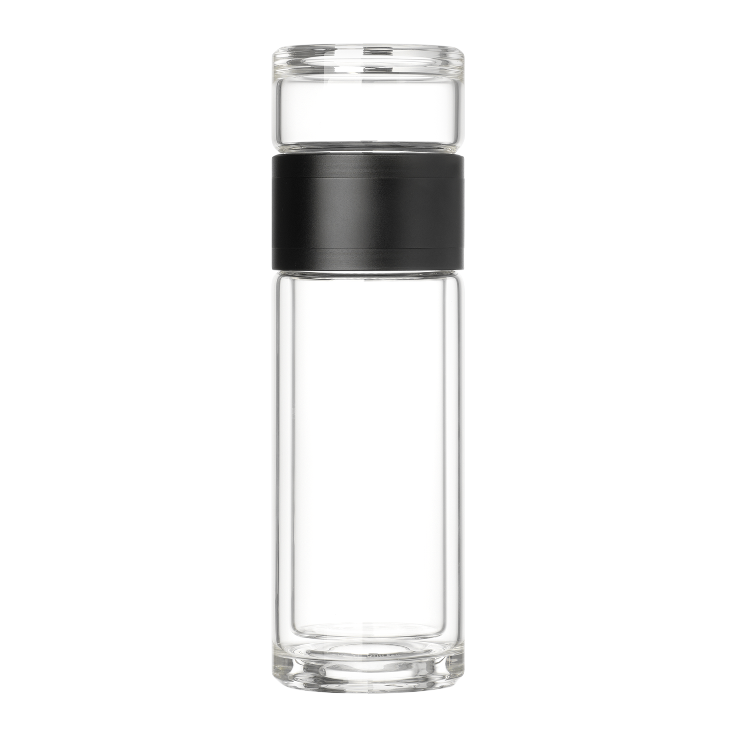 Бутылка стеклянная с двойными стенками Терсо (Terso), черная для бизнеса