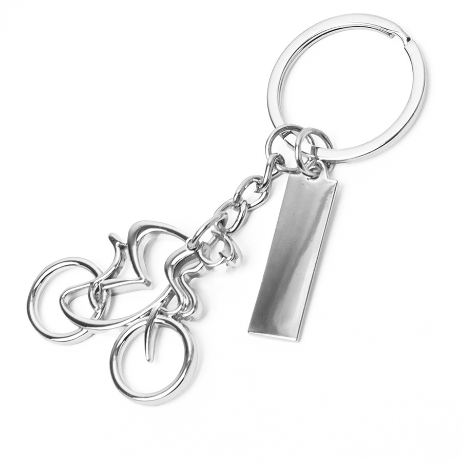 Брелок SILV CYCLIST; 4,0 x 4,0 x 0,4 см; металл для бизнеса