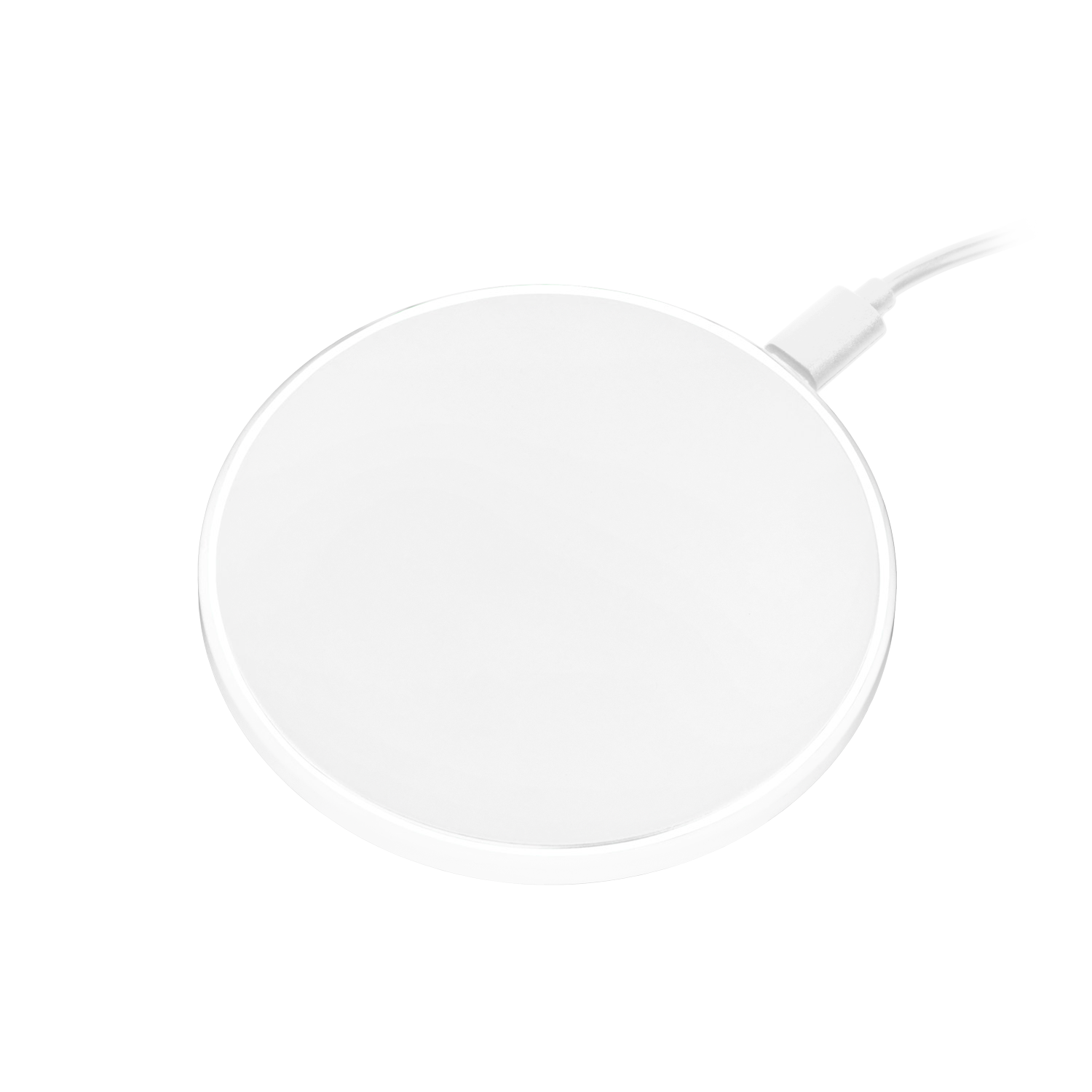 Беспроводное зарядное устройство с подсветкой 15W Auris, белое