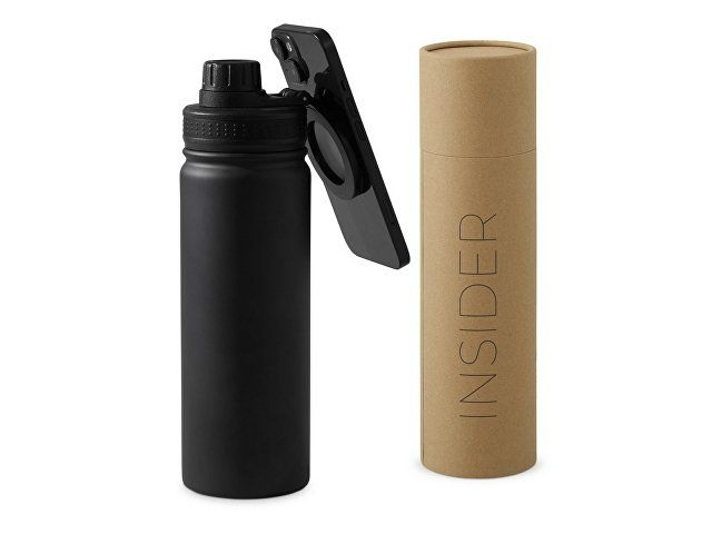 Вакуумная термобутылка с magsafe-держателем "INSIDER", 600 мл, черный