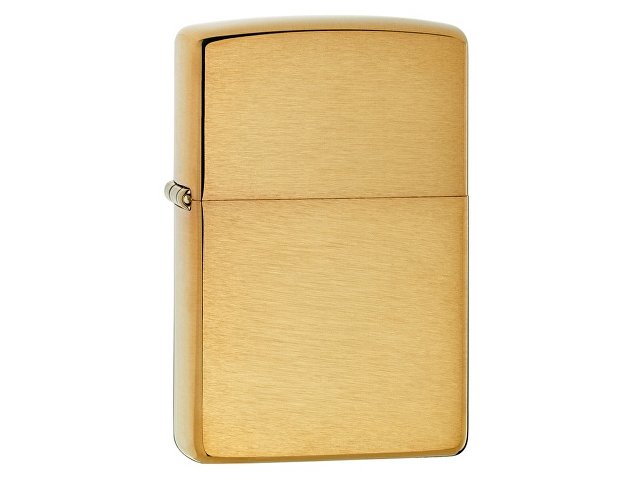 Зажигалка ZIPPO с покрытием Brushed Brass, латунь/сталь, золотистая, матовая, 38x13x57 мм для бизнеса
