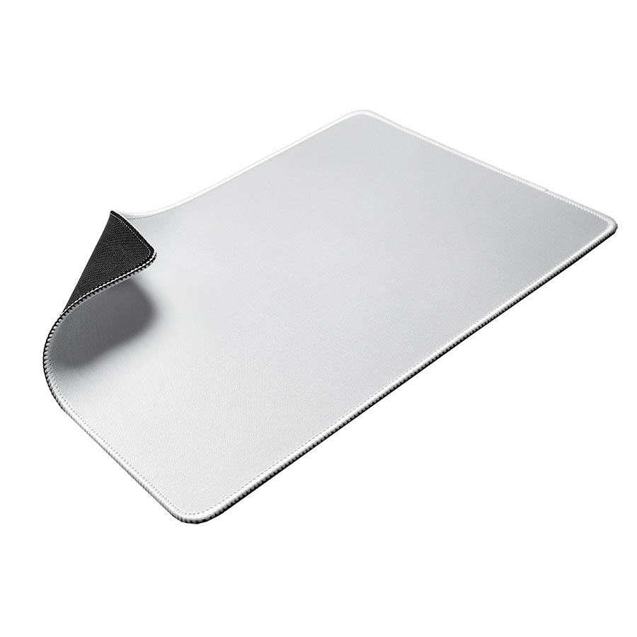 Коврик для мыши GLIDE M, 35*25*0,3см, прошитый край, белый для бизнеса