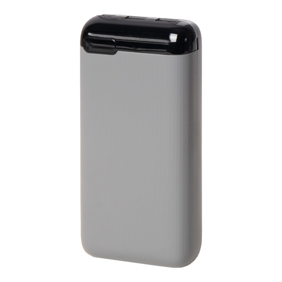 Универсальный аккумулятор Num 20 (20000 мАч), серый, 14,6х7.0х2,75 см для бизнеса