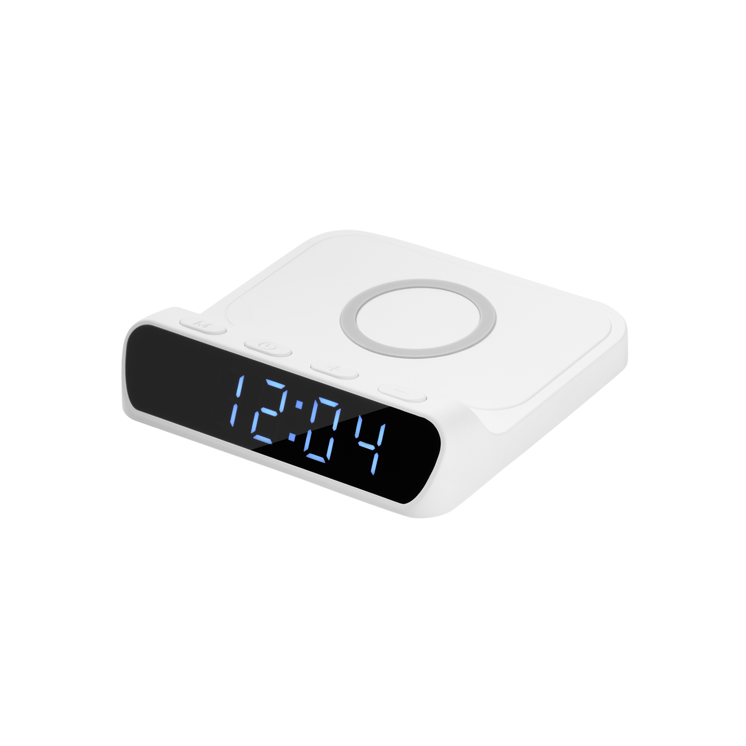 Зарядная станция с часами 15W Ригель (Rigel), белая для бизнеса