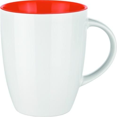 0353 Фарфоровая кружка Elite Inside белая/оранжевая (Senator)