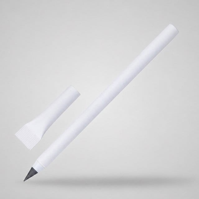 Вечный карандаш из переработанной бумаги "Recycled pencil", белый (Р) для бизнеса