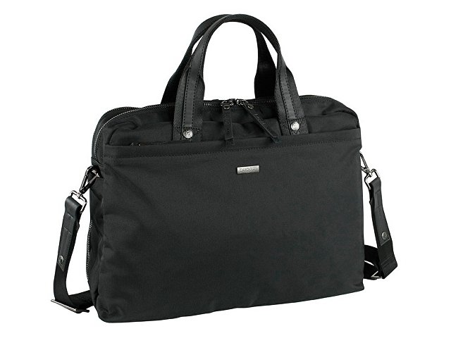 Сумка-портфель BUGATTI ВНЕ ВРЕМЕНИ ДЛЯ МУЖЧИН | CONTRATEMPO MEN, чёрная, нейлон, 38х10х28 см, 9 л для бизнеса