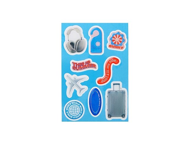 Сет объемных стикеров из эпоксидной смолы А6 для бизнеса