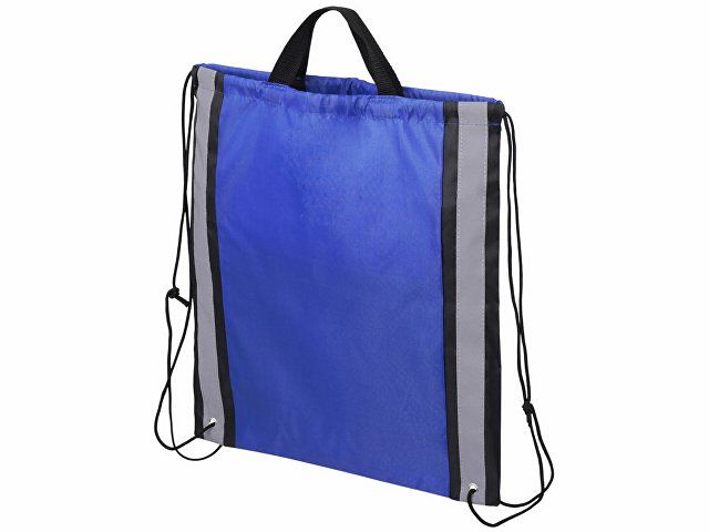 Рюкзак-мешок Savy со светоотражающими полосами по бокам, синий