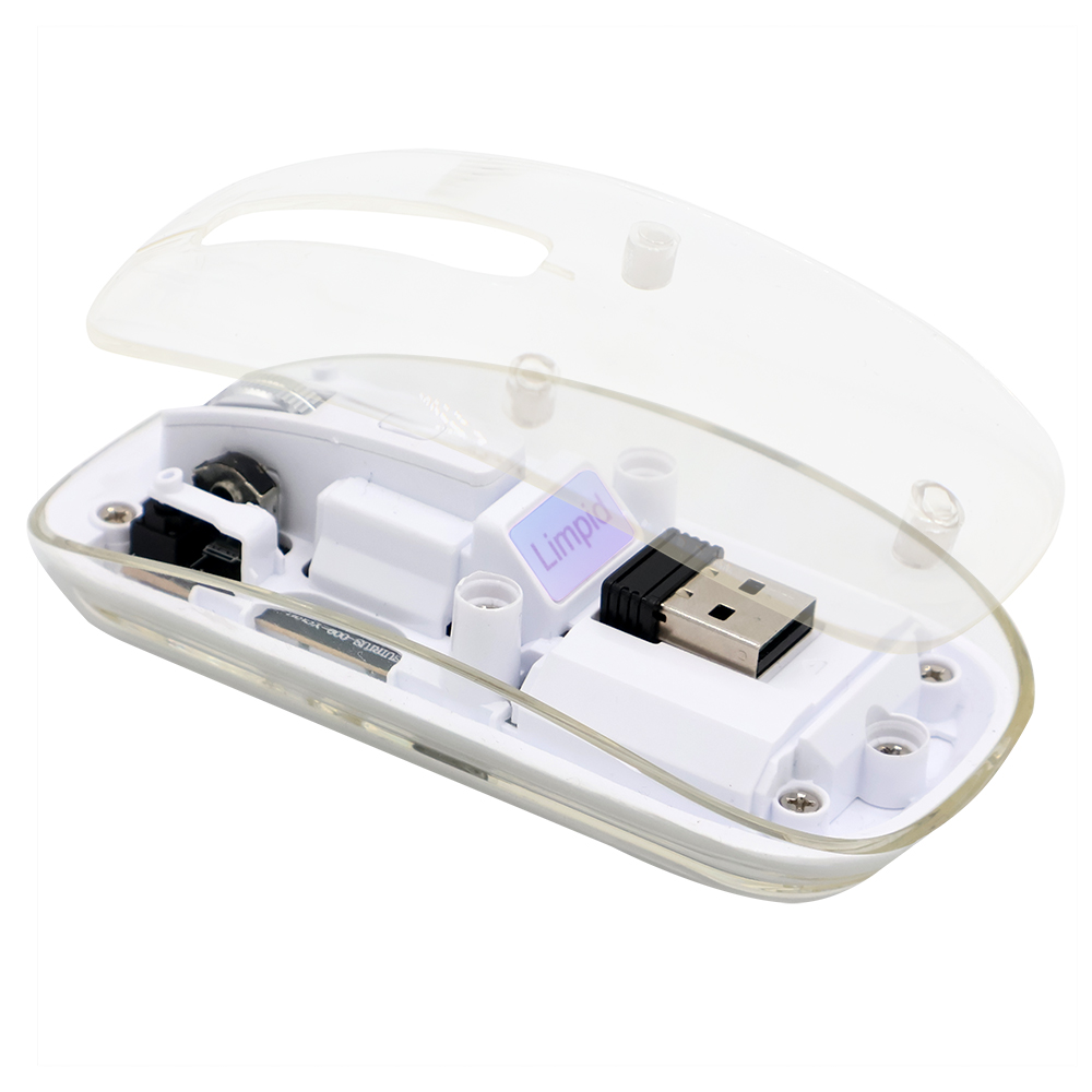 Мышь компьютерная беспроводная прозрачная Limpid, белый