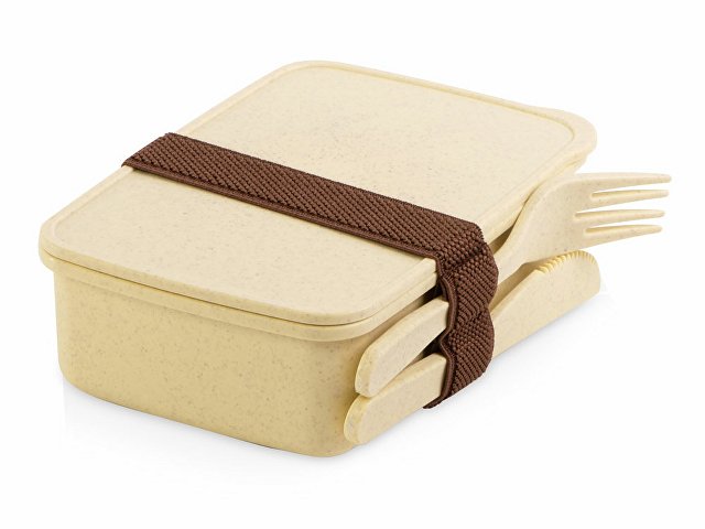Ланч-бокс Meal из бамбукового волокна, бежевый для бизнеса