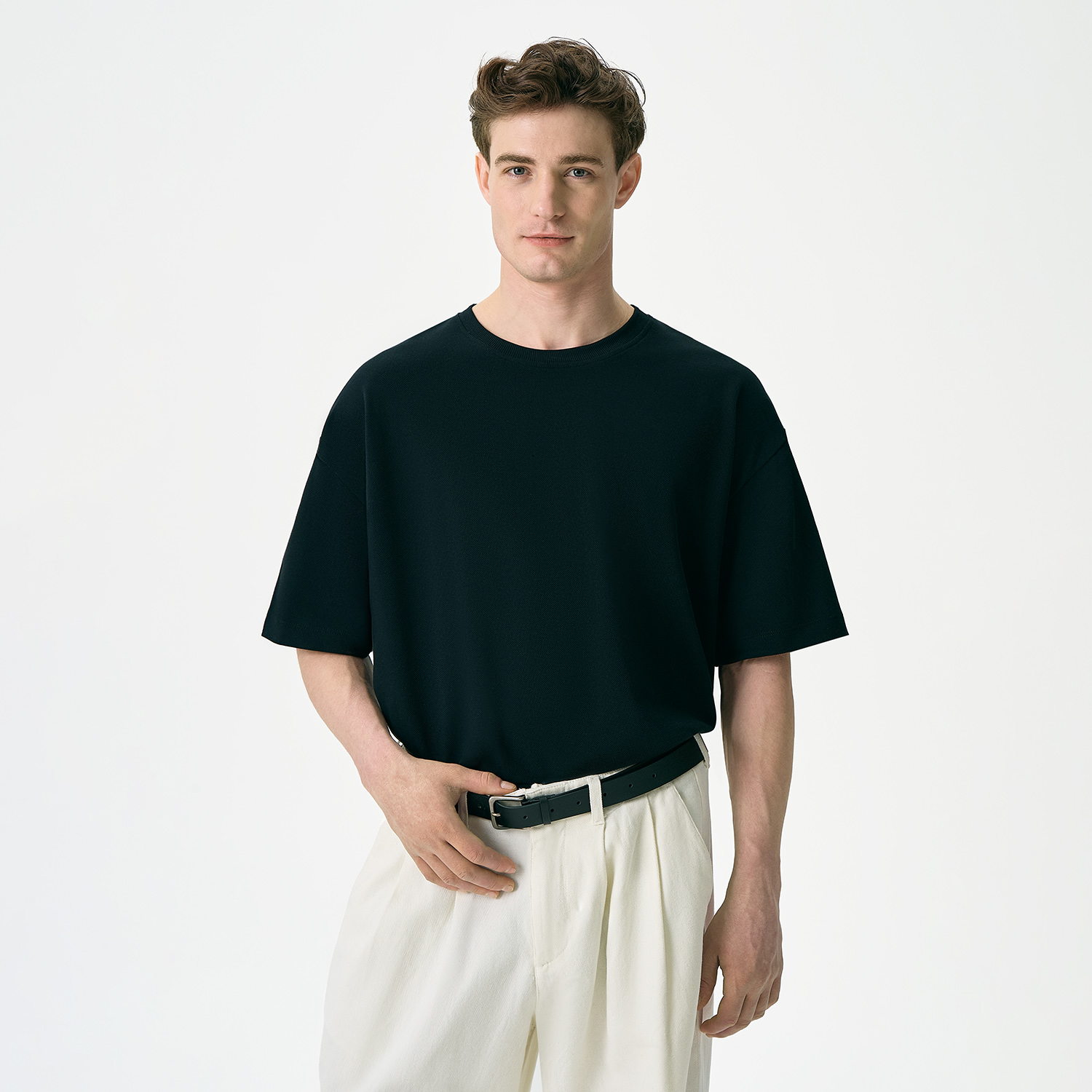 Футболка унисекс премиум Аура (Aura), 100% хлопок 200гр. черный, размер XL/2XL для бизнеса