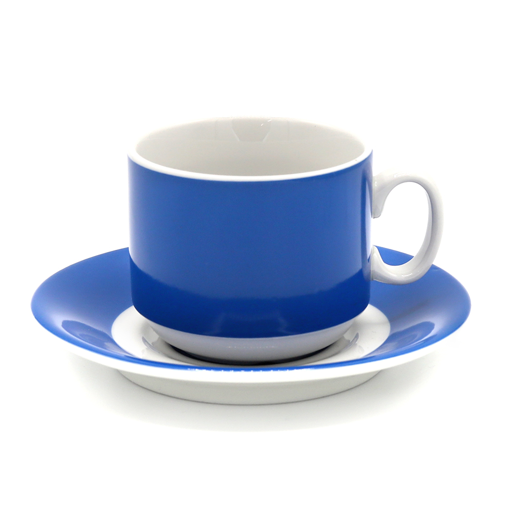 Чайная пара фарфоровая 220см³ "экспресс" "Sunrise" (7С1665Ф34), синий, в коробке для бизнеса