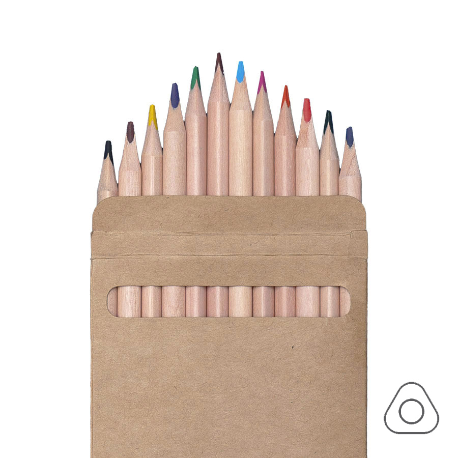 Цветные карандаши KINDERLINE middle,12 цветов для бизнеса