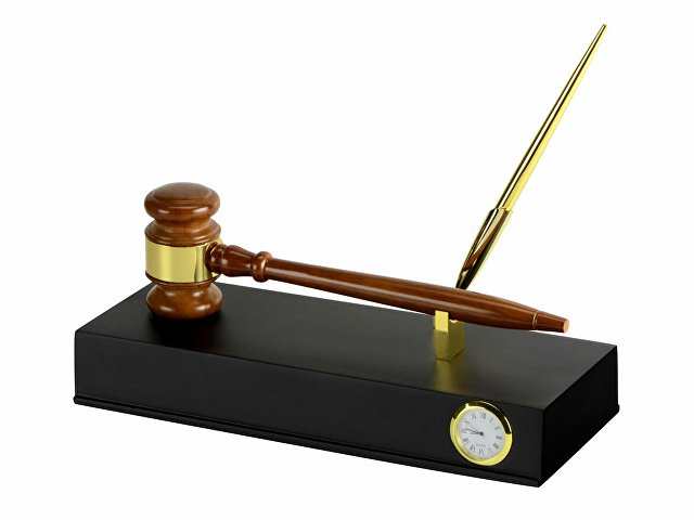 Настольный прибор «Финансовый директор», коричневый/золотистый (Р) для бизнеса