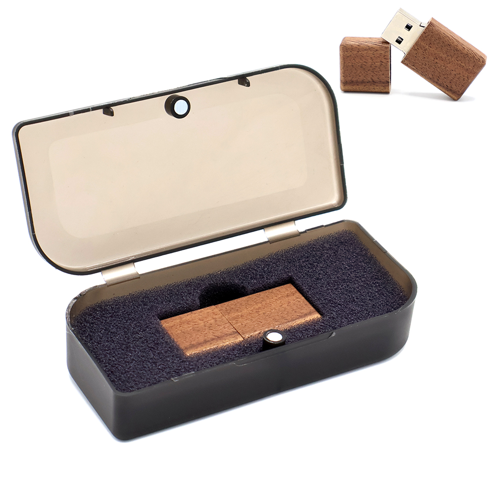 Флешка Selva, 16 Гб в футляре, коричневый для бизнеса