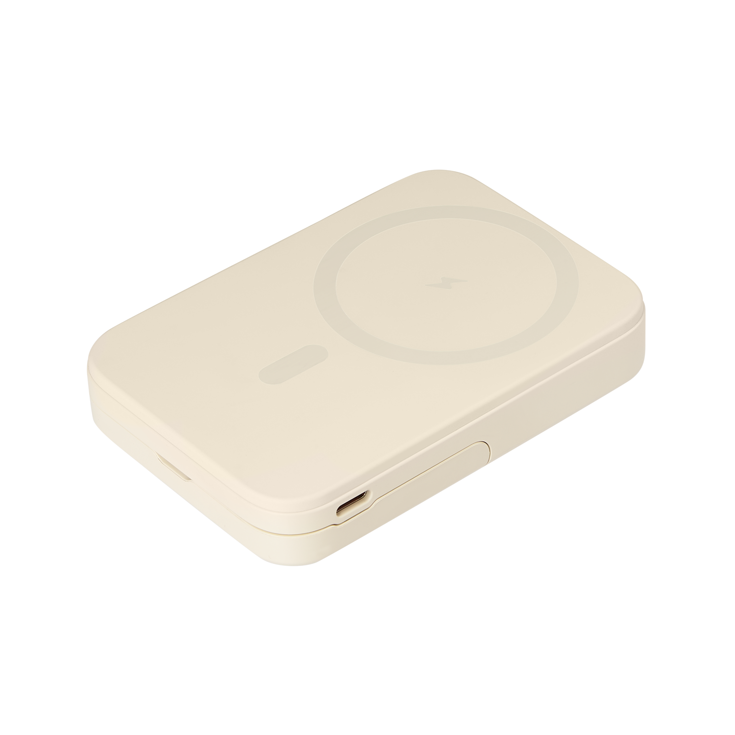 Внешний аккумулятор Юнион PD (Union PD) 10000mAh с функцией беспроводной зарядки 15W, бежевый для бизнеса