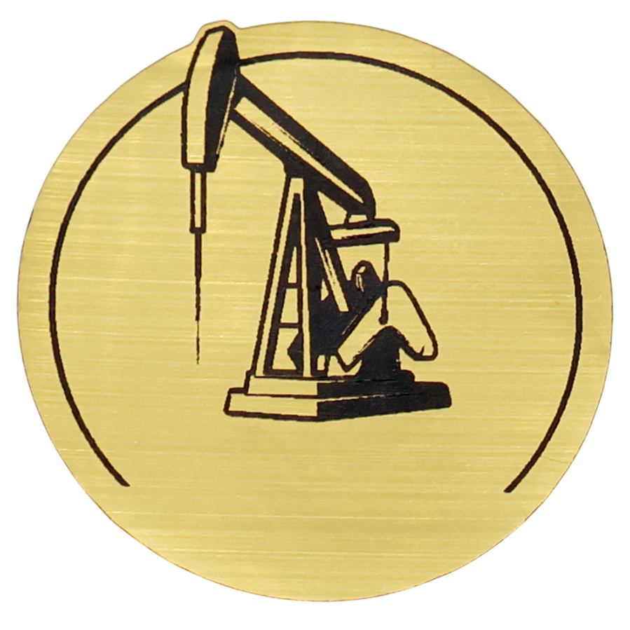Шильд-наклейка нефть, серебро для бизнеса