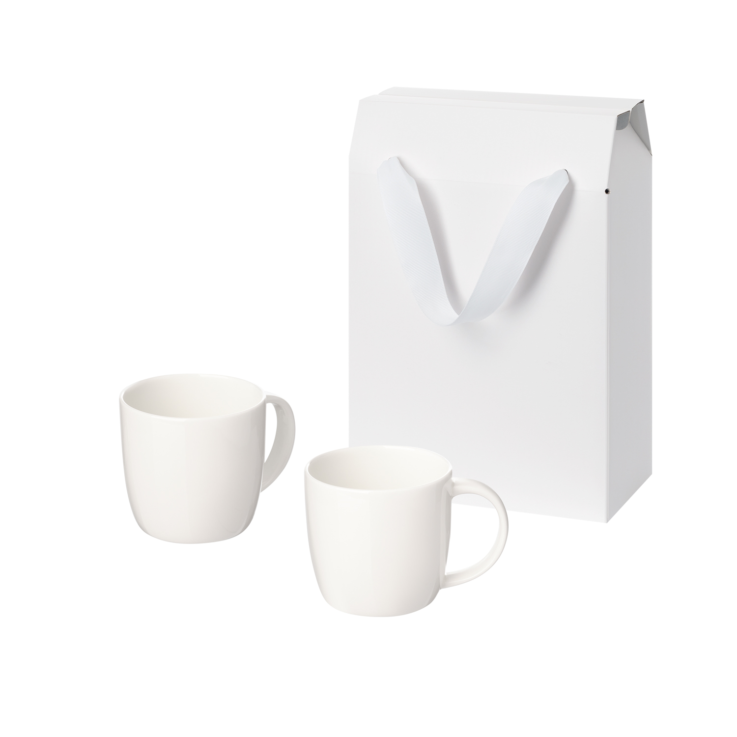 Подарочный набор Дафна (Dafna) в коробке-пакете (две фарфоровых кружки) для бизнеса