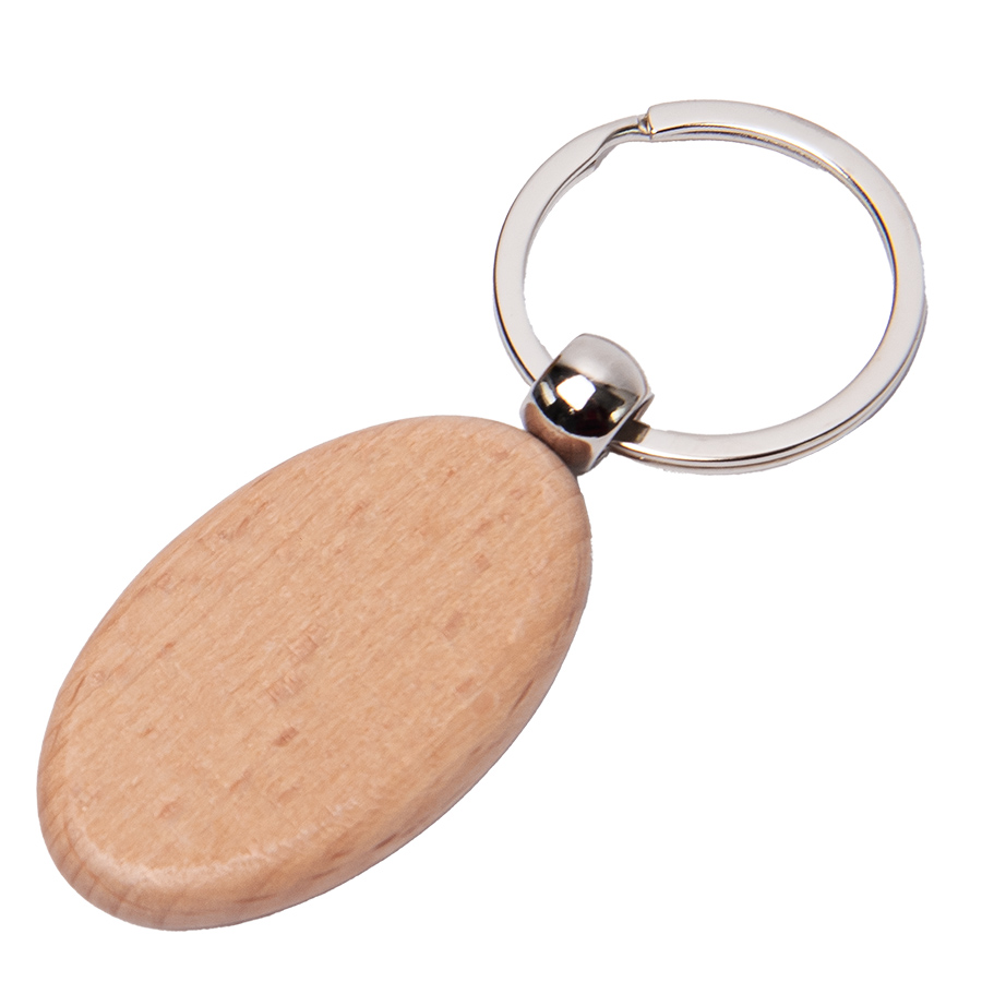Брелок TIMBER OVAL; 5,2 x 3,2 см; дерево для бизнеса
