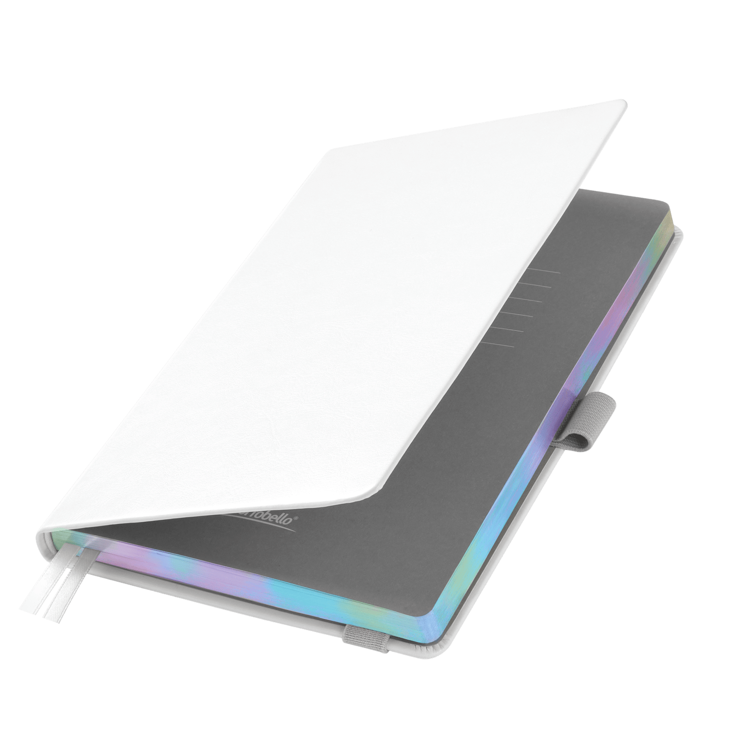 Ежедневник Гэлакси (Galaxy) недатированный, жесткая обложка, срез голограф. фольга, белый для бизнеса