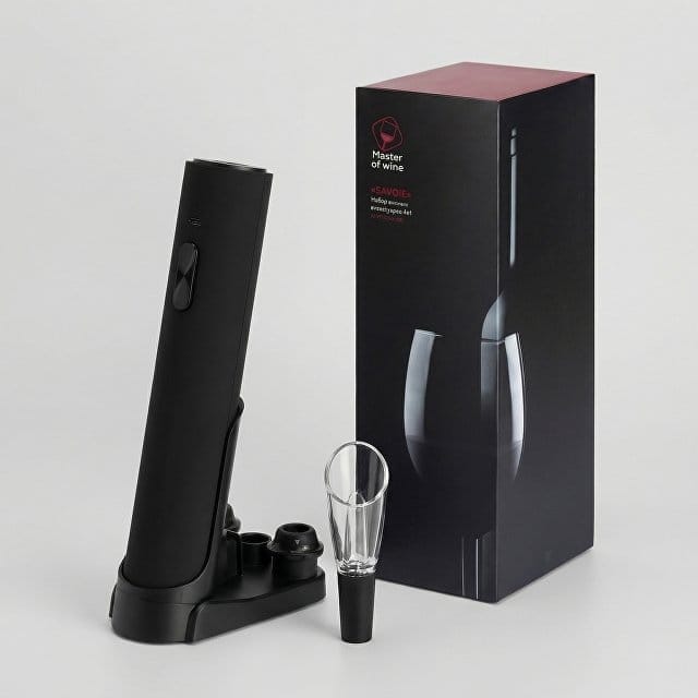 Набор винных аксессуаров 4в1 "Savoie" с покрытием soft touch для бизнеса
