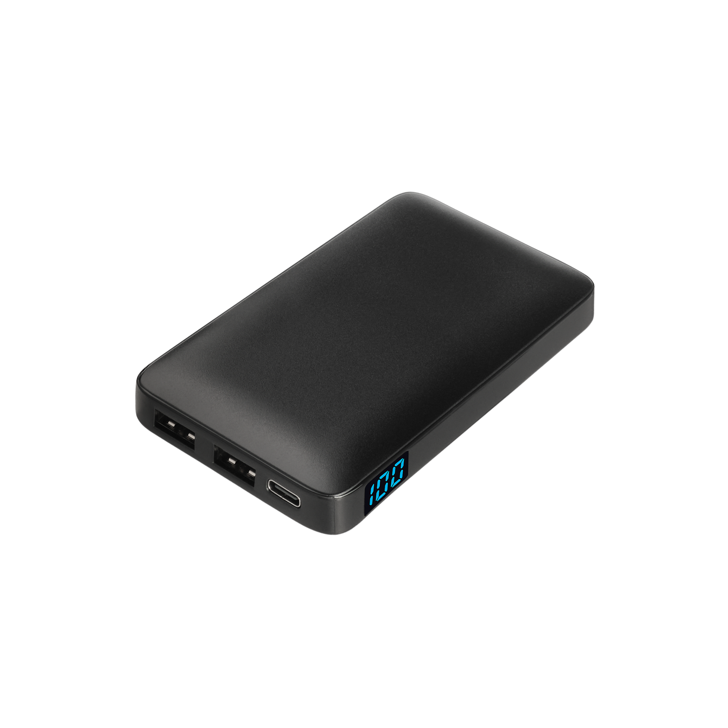 Внешний аккумулятор с цветной подсветкой Анкор Макс (Ancor Max) 5000 mAh, черный для бизнеса