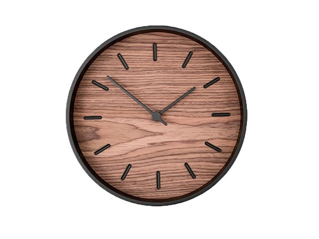 Часы настенные "Tiger" S, черный, орех для бизнеса