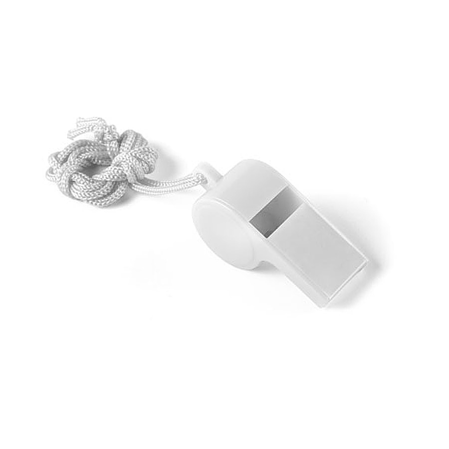 Свисток Судья, белый, 5x2,4х1,9см, пластик,текстиль для бизнеса