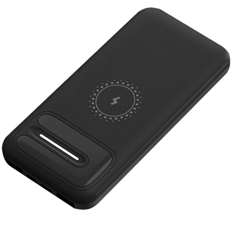 Внешний аккумулятор Odyssey, 10000 mAh с беспроводной зарядкой, черный для бизнеса