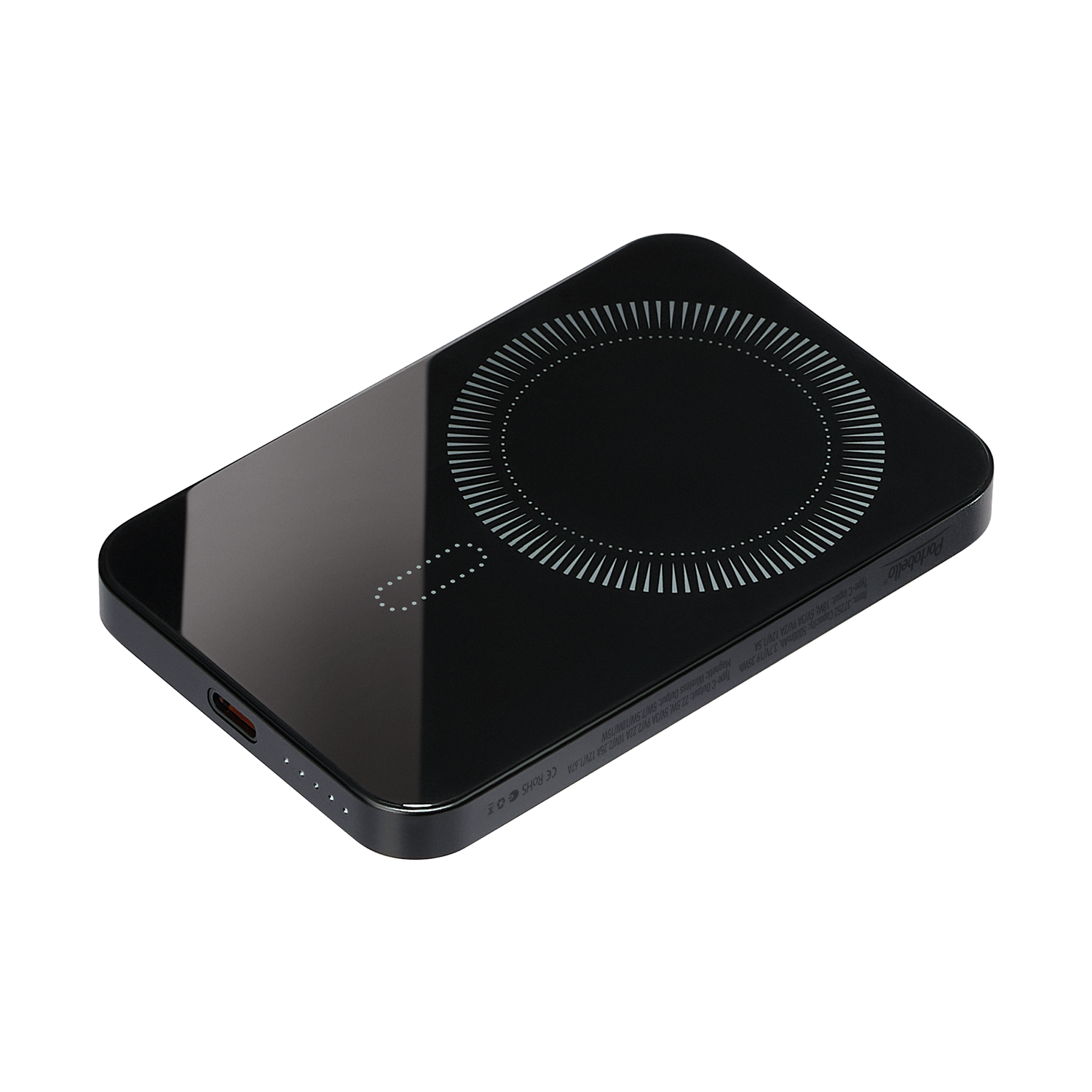 Внешний аккумулятор Артекс PD (Artex PD) 5000mAh с функцией беспроводной зарядки 15W, черный для бизнеса