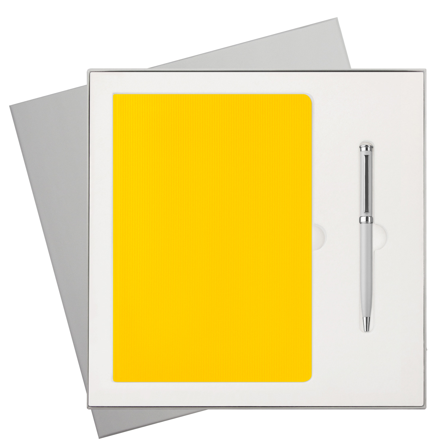 Подарочный набор Рейн (Rain), желтый (ежедневник, ручка) для бизнеса