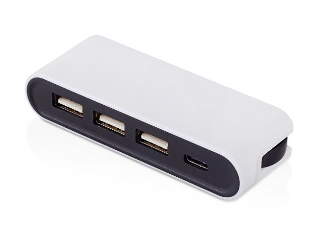 USB-хаб «Hubix» с коннектором 2-в-1 USB-C и USB-A, 2.0, белый для бизнеса