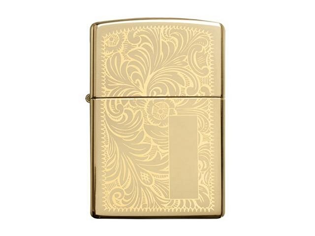 Зажигалка ZIPPO Venetian с покрытием High Polish Brass, латунь/сталь, золотистая, 38x13x57 мм для бизнеса