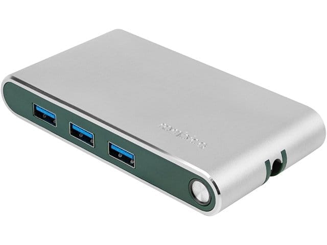 Хаб 8-в-1 Type-C «Hermes», USB 3.0 x 3, Type-C PD, HDMI, LAN, картридер для бизнеса