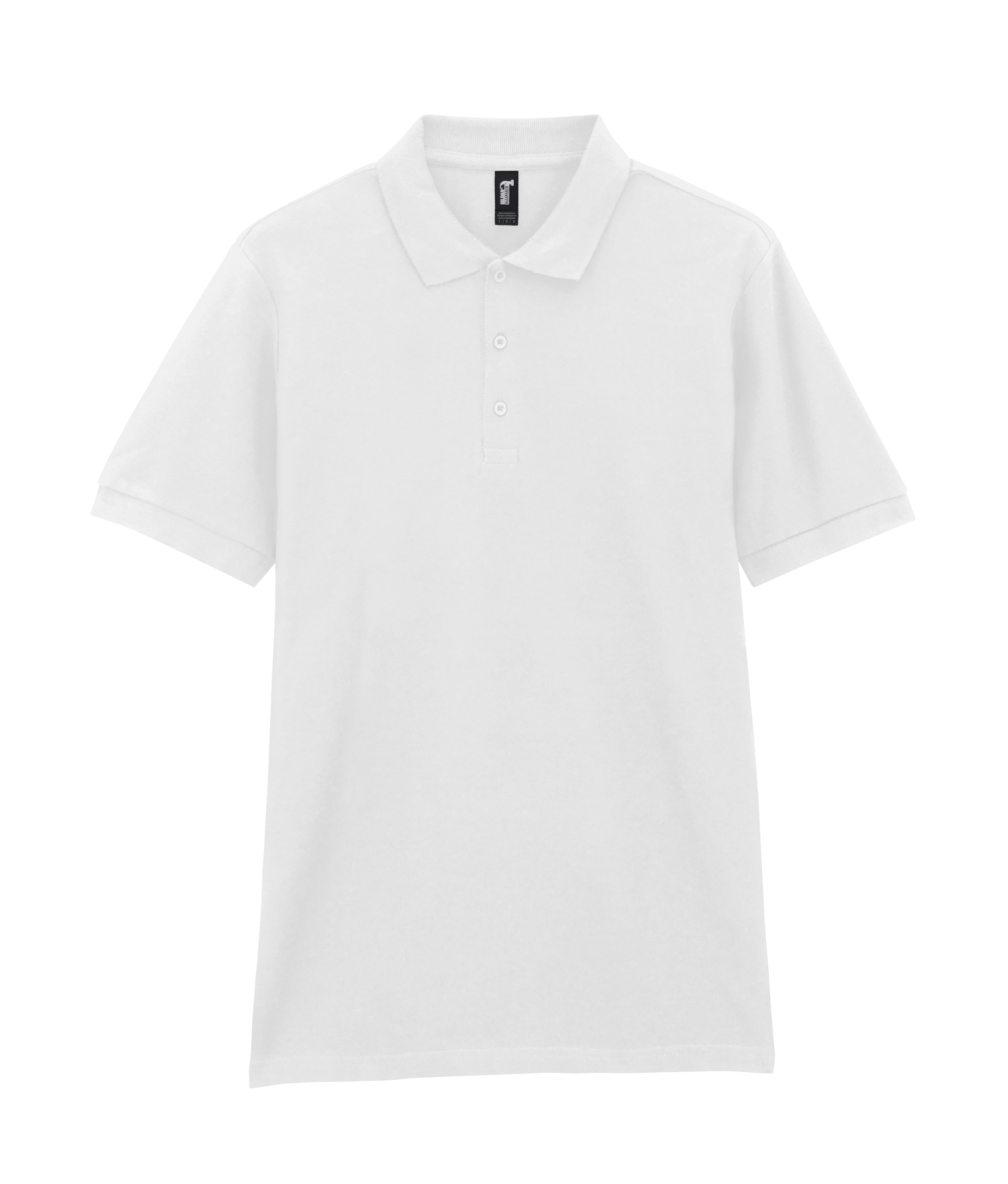 Футболка поло PREMIUM COTTON ADULT DOUBLE PIQUE, БЕЛЫЙ S для бизнеса