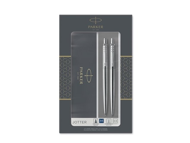 Набор «Parker Jotter Core Stainless Steel CT» ручка шариковая, карандаш механический для бизнеса