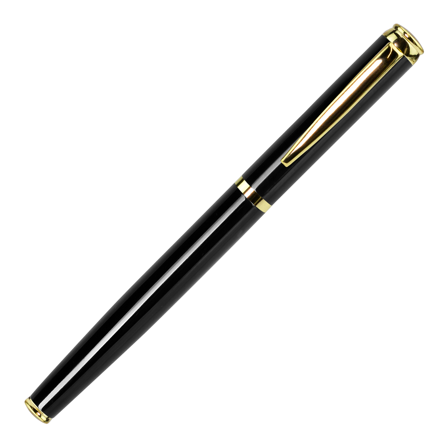 Ручка-роллер Соната (Sonata), черная/позолота для бизнеса