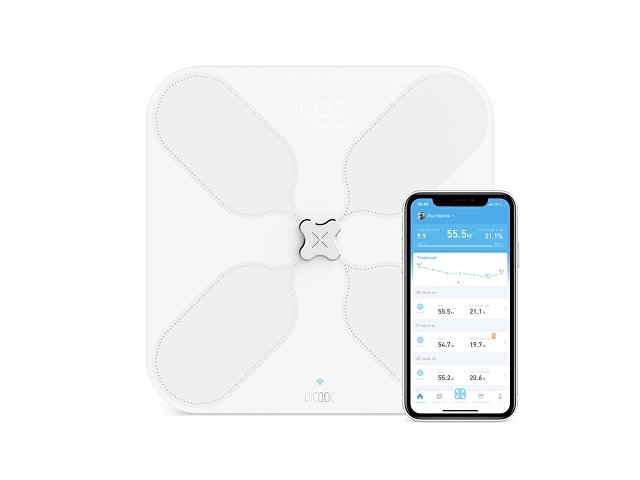 Умные диагностические весы с Wi-Fi Picooc S3 White V2 (6924917717346), белый для бизнеса