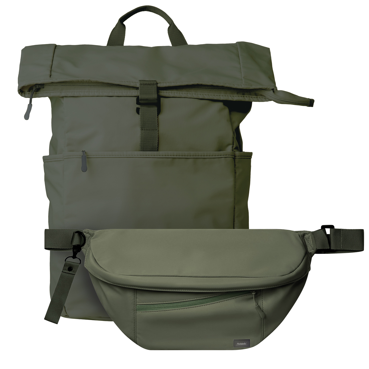 Подарочный набор Бостон (Boston), зеленый (рюкзак, сумка через плечо (cross body) для бизнеса